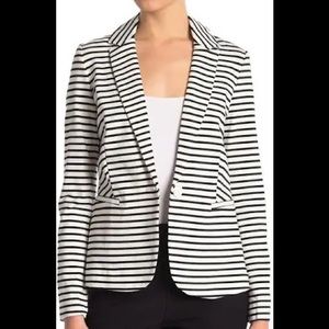 Philosophy white Black Striped Blazer